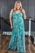 At Long Last Empire Waist Maxi Dress- Teal