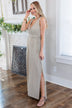Two Become One Braided Maxi Dress- Light Sage