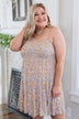Put A Ring On It Smocked Dress- Orange & Lavender