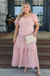 Ready To Mingle Tiered Maxi Dress- Pink