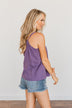 Love Yourself V-Neck Tank Top- Grape