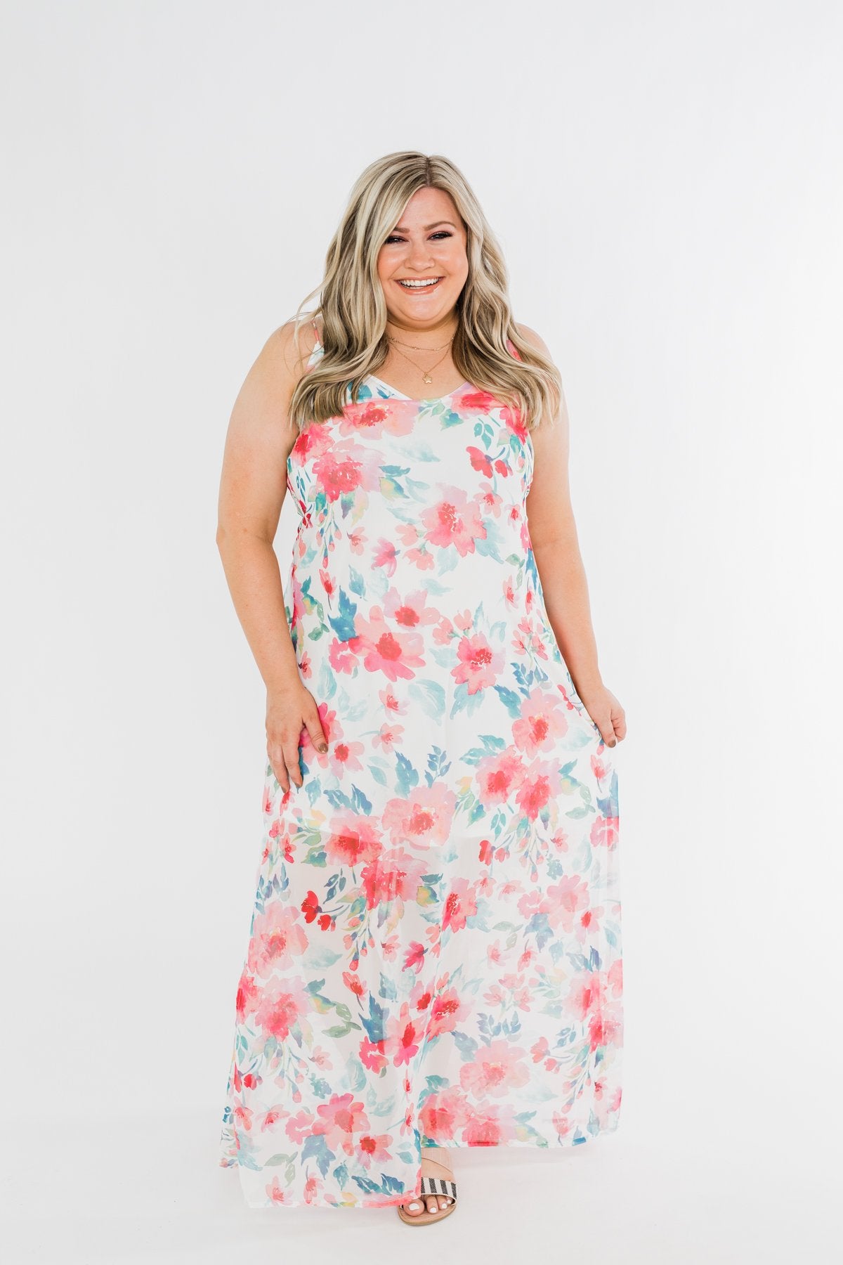 Plus size maxi shift hot sale dress