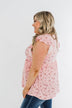 Longer Days Floral Babydoll Top- Pink