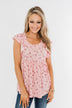 Longer Days Floral Babydoll Top- Pink