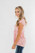 Longer Days Floral Babydoll Top- Pink