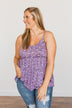 Find Me In The Garden Floral Tank Top- Grape