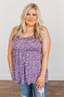 Find Me In The Garden Floral Tank Top- Grape