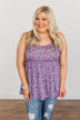 Find Me In The Garden Floral Tank Top- Grape