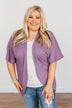 Tender Moments Short Sleeve Kimono- Purple