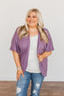 Tender Moments Short Sleeve Kimono- Purple