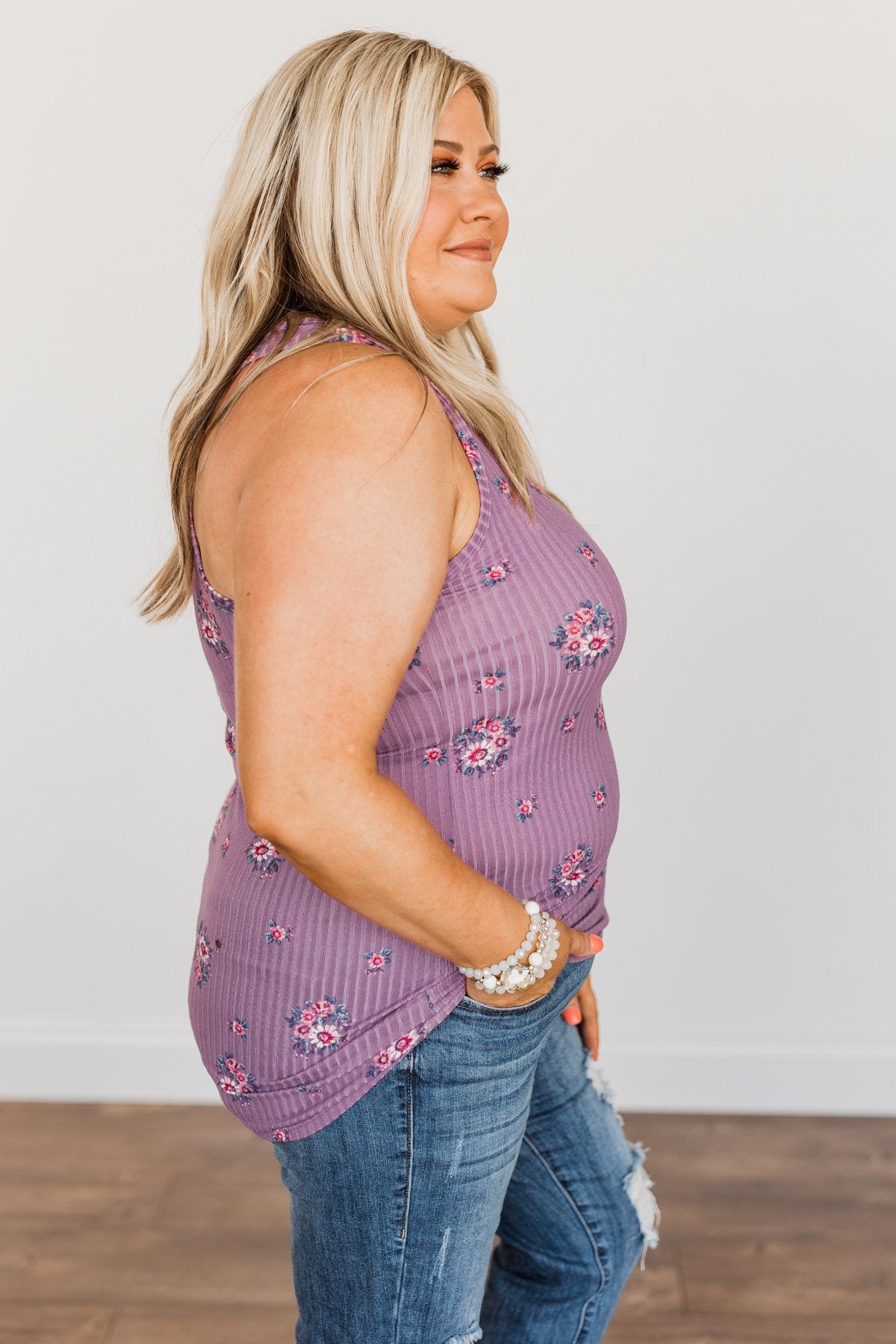 Mesmerizing Moments Racerback Tank Top- Purple