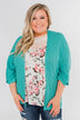 The Perfect Knit Cardigan- Deep Aqua