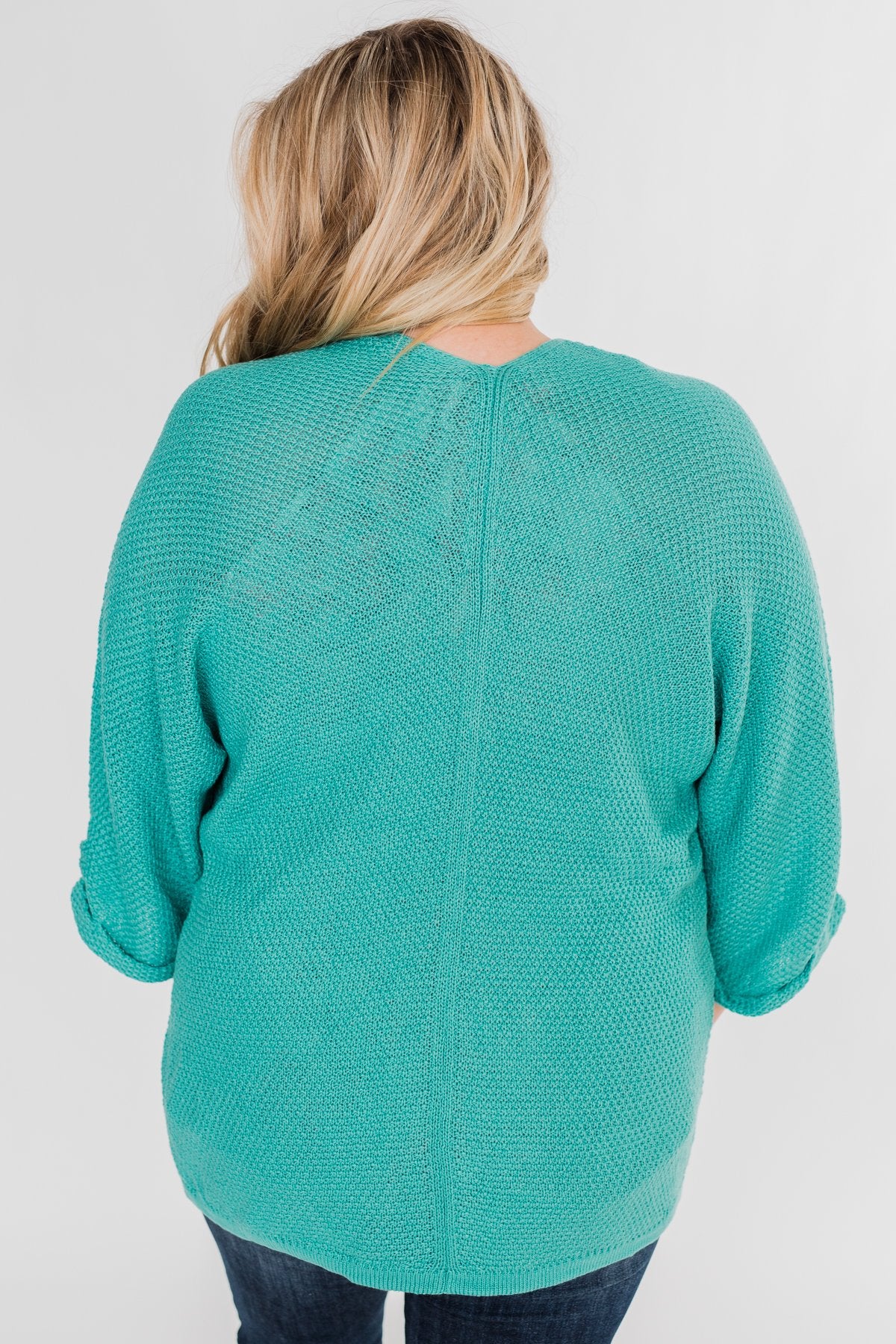 The Perfect Knit Cardigan- Deep Aqua