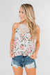 Always & Forever Floral Crochet Tank Top- Ivory