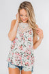 Always & Forever Floral Crochet Tank Top- Ivory