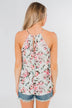 Always & Forever Floral Crochet Tank Top- Ivory