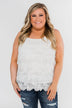 Perfect Moments Lace Tank Top- White