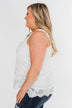 Perfect Moments Lace Tank Top- White