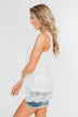 Perfect Moments Lace Tank Top- White