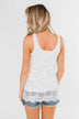 Perfect Moments Lace Tank Top- White