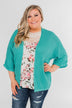 The Perfect Knit Cardigan- Deep Aqua