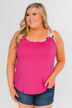 Listen To Your Heart Floral Tank Top- Fuchsia