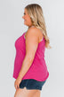 Listen To Your Heart Floral Tank Top- Fuchsia