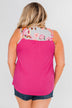 Listen To Your Heart Floral Tank Top- Fuchsia