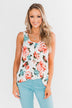 It's a Sweet Love Floral Tank Top-Ivory