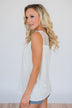 Best of my Days Lace & Zipper Tank Top- Ivory