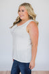Best of my Days Lace & Zipper Tank Top- Ivory