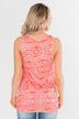 Doing Just Fine Aztec Tank Top- Coral