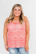 Doing Just Fine Aztec Tank Top- Coral
