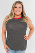 All I Need Striped Tank Top- Fuchsia & Black