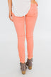 Cello Distressed Colored Skinny Jeans- Peach