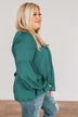 Thoughtful Moments V-Neck Blouse- Dark Teal