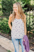 Swinging Into Summer Floral Tank Top- Ivory & Lavender