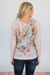 Dusty Coral Hoodie- Blush & Cream