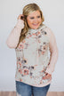 Dusty Coral Hoodie- Blush & Cream