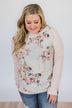 Dusty Coral Hoodie- Blush & Cream