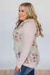 Dusty Coral Hoodie- Blush & Cream