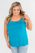 Crochet Strap Tank Top- Blue