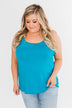 Crochet Strap Tank Top- Blue