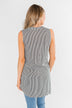 When You Smile Striped Tank Top- Black & White
