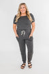 Living My Life Drawstring Jogger Jumpsuit- Charcoal