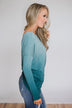 I'm On My Way Open Back Ombré Top- Blue
