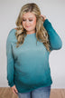I'm On My Way Open Back Ombré Top- Blue