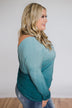 I'm On My Way Open Back Ombré Top- Blue