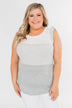 The Sweetest Thing Color Block Tank Top- Grey