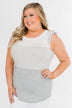 The Sweetest Thing Color Block Tank Top- Grey